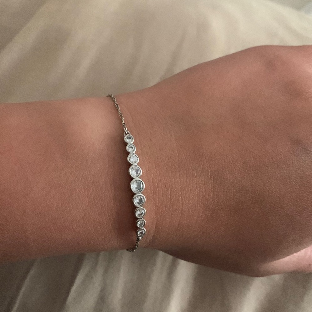 Adjustable Kate spade silver bracelet